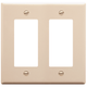 Decorex Faceplate with Two Insert Spaces in Double Gang - Almond IC107DFDAL Decorex Faceplate with Two Insert Spaces in Double Gang - Almond IC107DFDAL